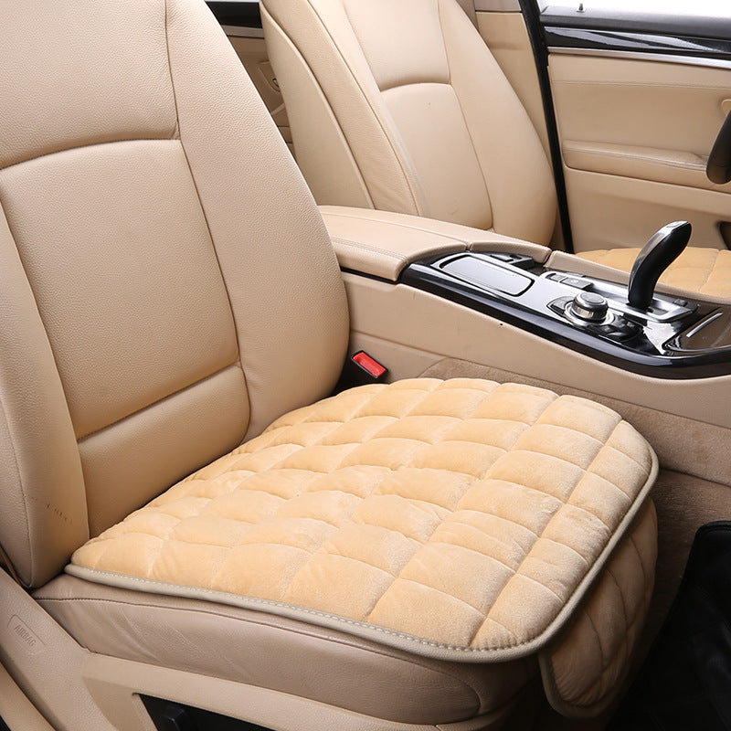 Plush Car Seat Cushion Set – Non-Slip, Tie-Free Design, Universal Fit, Comfortable and Stylish