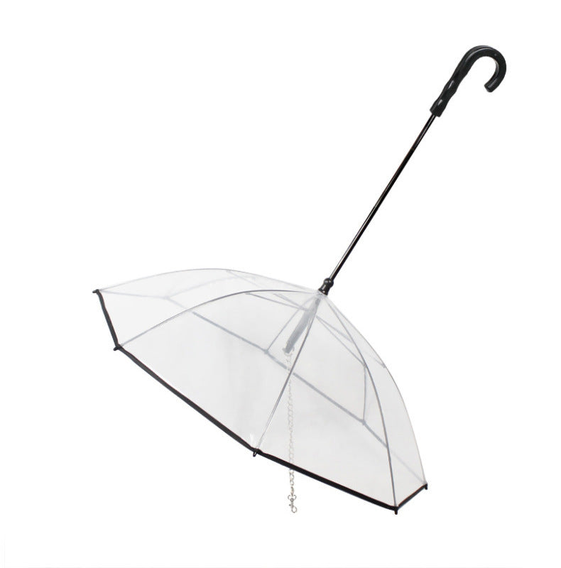 Transparent Pet Umbrella for Dogs – Stylish & Durable Waterproof Canopy for Pet Protection in Rainy Weather