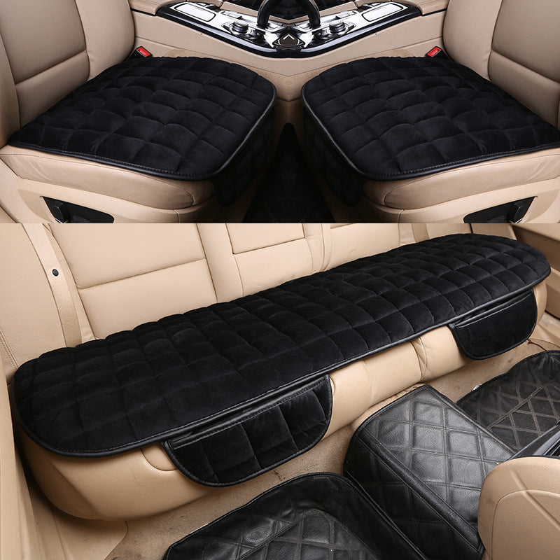 Plush Car Seat Cushion Set – Non-Slip, Tie-Free Design, Universal Fit, Comfortable and Stylish