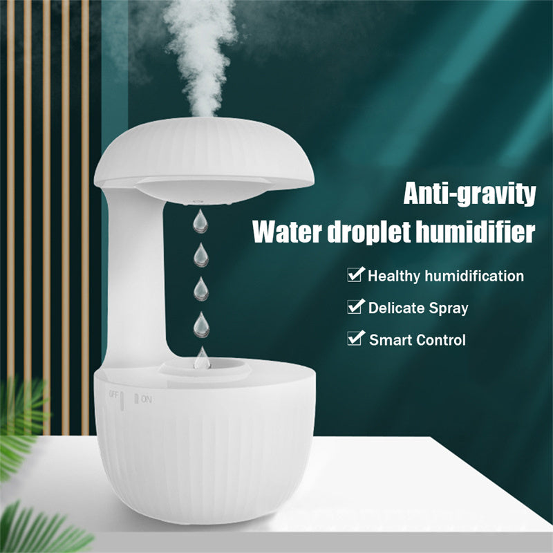 Anti-Gravity Air Humidifier | Silent Countercurrent Mist Maker with Levitating Water Drops | Cool Fogger for Stress Relief