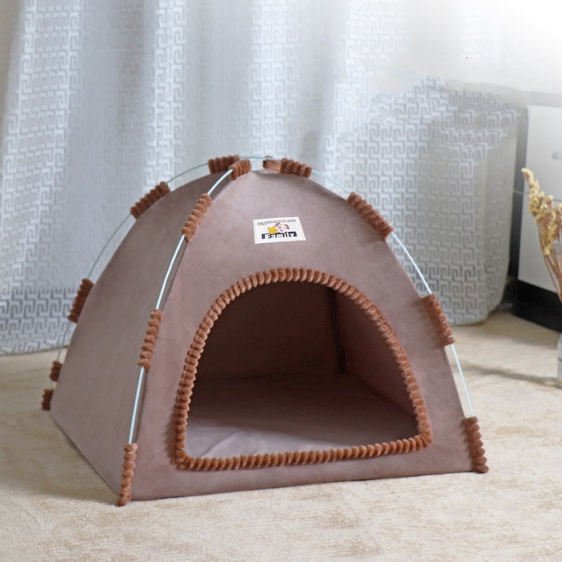 Cozy Pet Tent Bed for Cats & Dogs – All-Season Nest for Small & Medium Breeds, Comfortable & Durable, Ideal for Year-Round Use