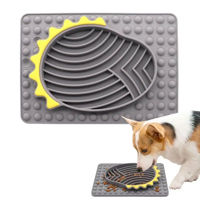 Slow Feeder Dog Bowls Stable Slow Feeder Licking Mat For Pets Slow Eating Smooth Texture Lick Pad For Pet Dog Puppy Cat Kitten