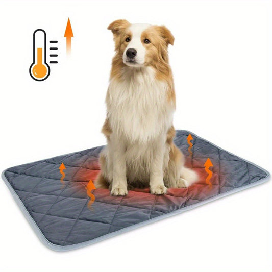 Self-Heating Non-Slip Pet Mat for Cats & Dogs – Extra Warm, Washable Thermal Pad, Cozy Crate Blanket, Ideal for Beds & Floors, Durable Non-Slip Design