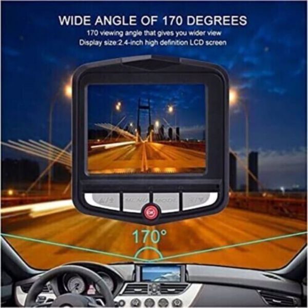 2.4-Inch Full HD 1080P Dash Cam – Front & Rear Car Camera with Night Vision and G-Sensor