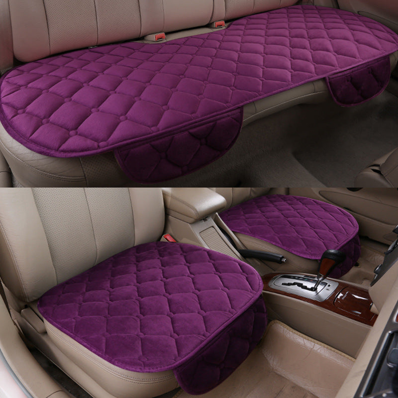 Plush Car Seat Cushion Set – Non-Slip, Tie-Free Design, Universal Fit, Comfortable and Stylish