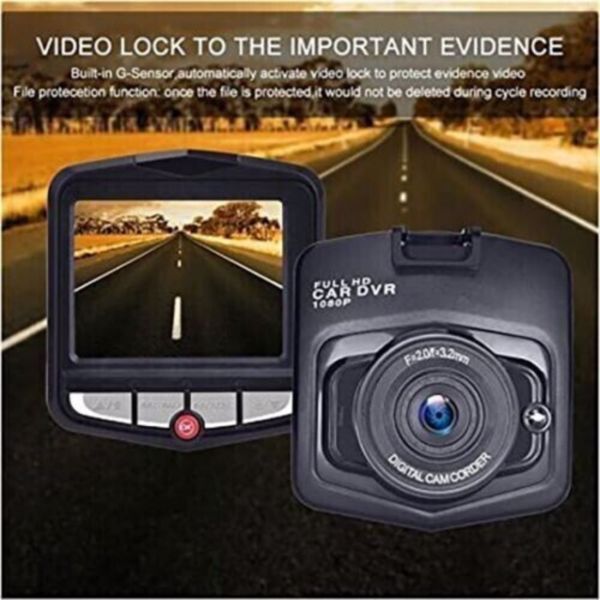 2.4-Inch Full HD 1080P Dash Cam – Front & Rear Car Camera with Night Vision and G-Sensor