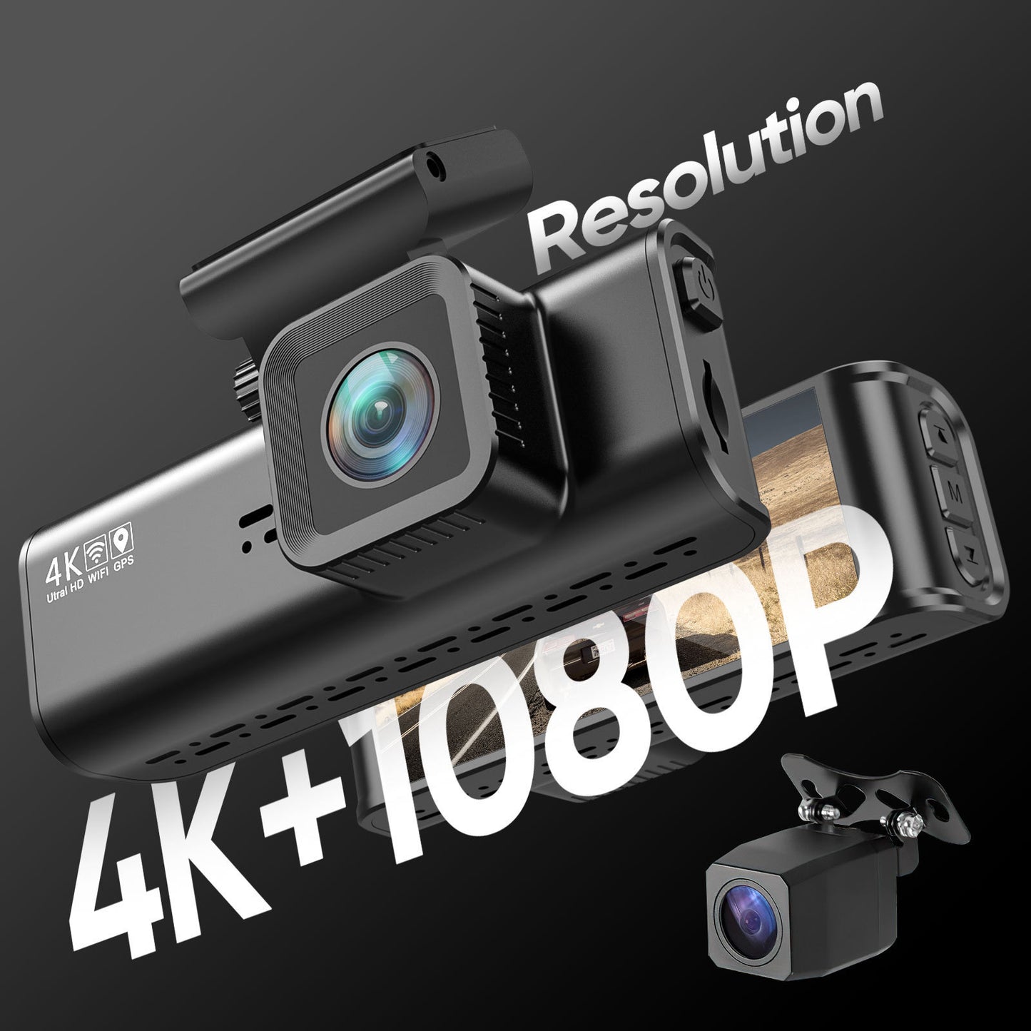 4K GPS Dash Cam – Ultra HD Driving Recorder with GPS Positioning for Enhanced Safety and Navigation