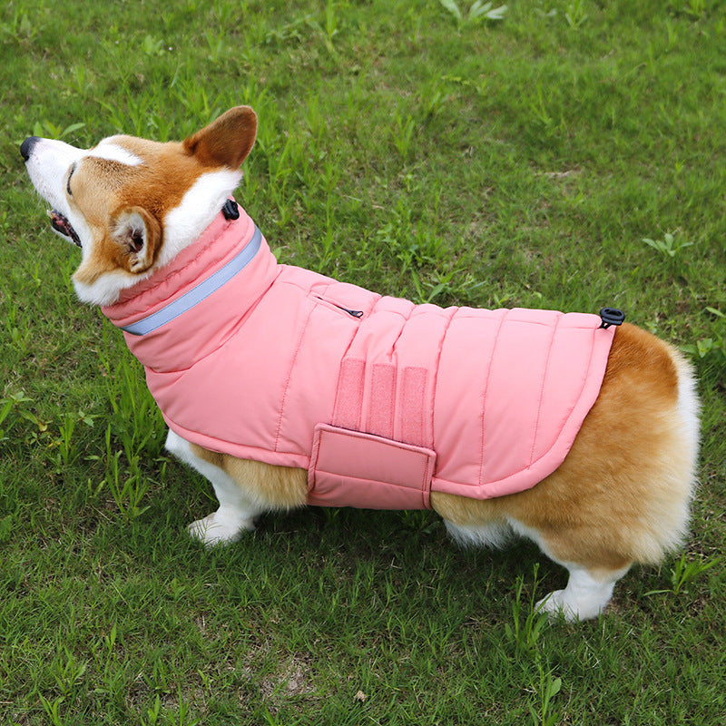 Pet Coat Cold-Proof Warm Rain-Proof Clothe Big Dog Clothing Corgi Clothes Dog Trench