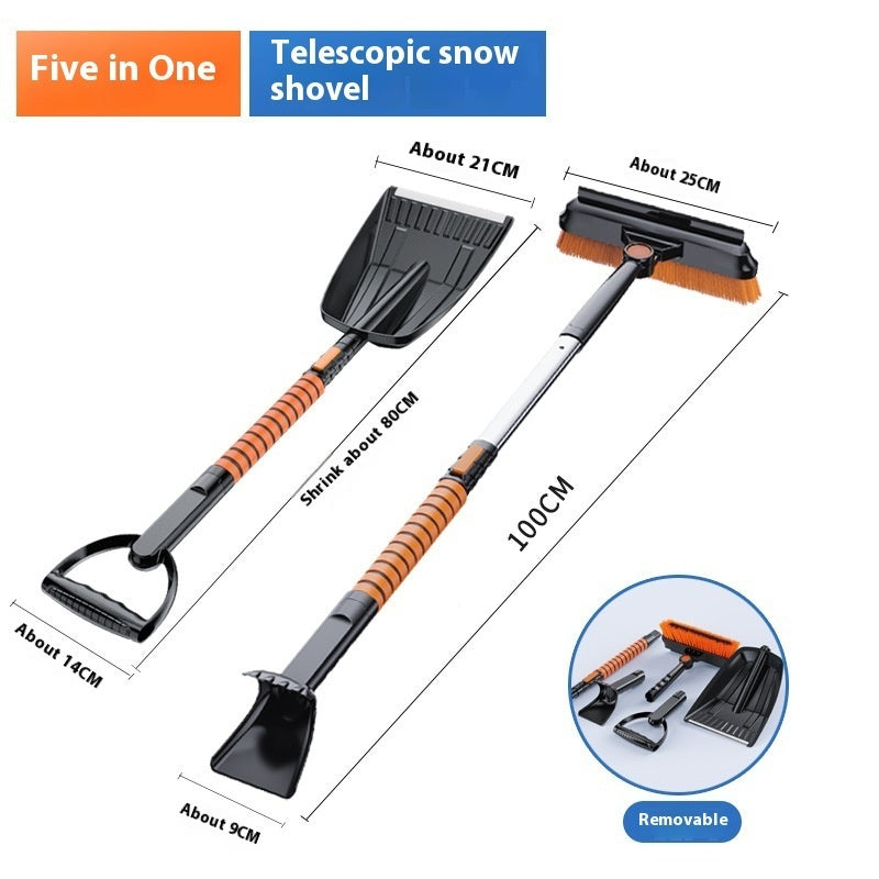 3-in-1 / 5-in-1 Detachable Car Snow Shovel & Ice Scraper – Multifunctional Winter Snow Removal Tool for Cars & Driveways