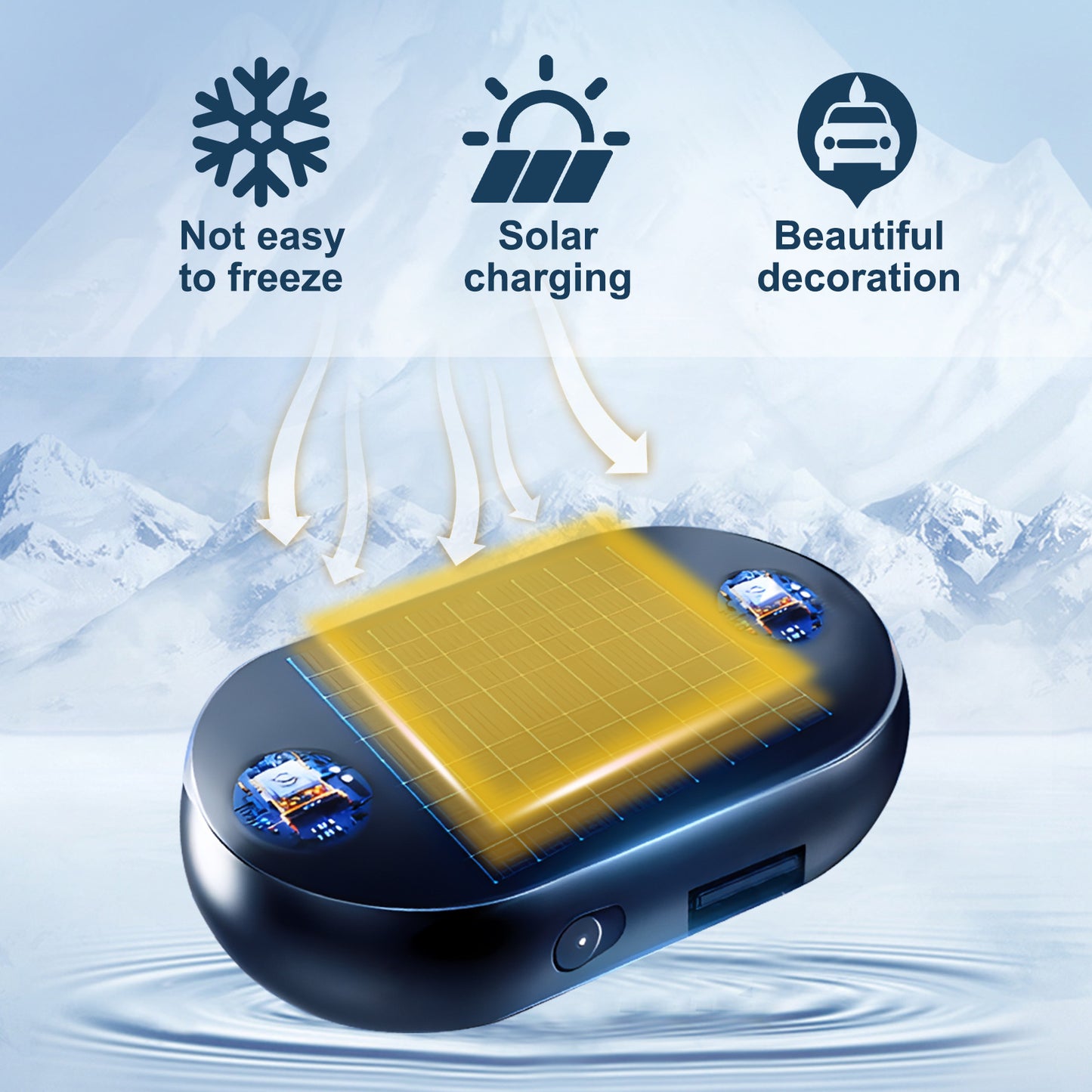 Portable Car Snow & Ice Remover – Fast Deicing Tool for Windshields, Rearview Mirrors, and Anti-Freezing Protection