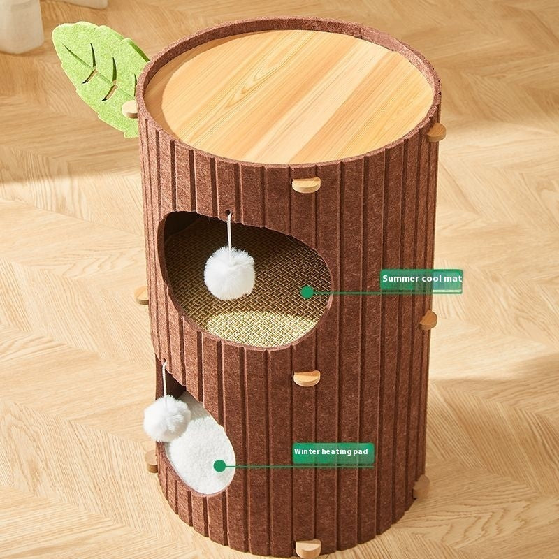 Cat Scratch Board Felt Nest Four Seasons Universal Tree Pet Supplies