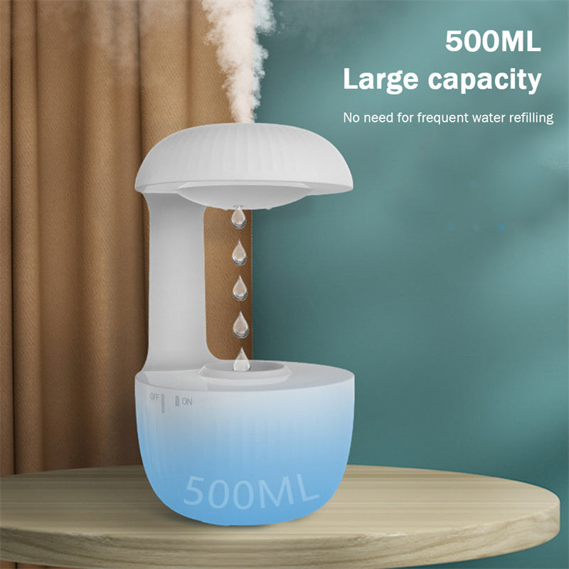 Anti-Gravity Air Humidifier | Silent Countercurrent Mist Maker with Levitating Water Drops | Cool Fogger for Stress Relief