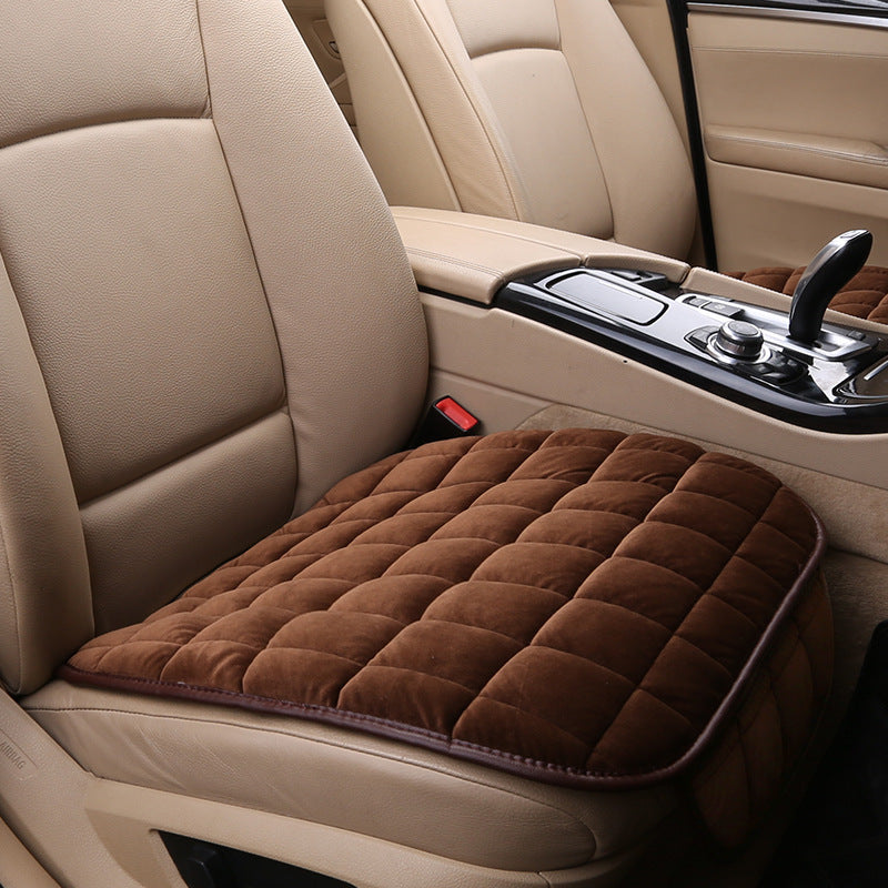 Plush Car Seat Cushion Set – Non-Slip, Tie-Free Design, Universal Fit, Comfortable and Stylish