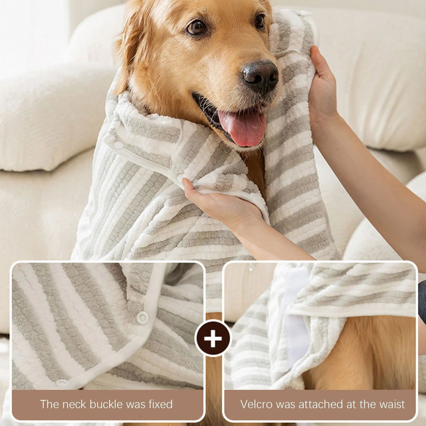 Ultra-Absorbent Pet Dog Bath Towel Quick-Drying Dog Bath Towel Thicken Bathrobe For Large Medium Small Dog Pets Bathing Supplies