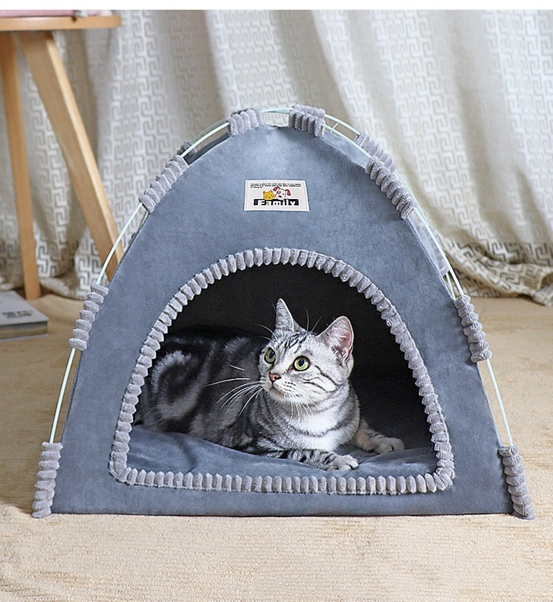 Cozy Pet Tent Bed for Cats & Dogs – All-Season Nest for Small & Medium Breeds, Comfortable & Durable, Ideal for Year-Round Use